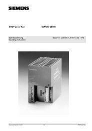 SITOP power flexi 6EP1353-2BA00 Betriebsanleitung Best ... - INFN