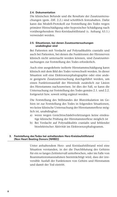 Feststellung des Todes mit Bezug auf Organtransplantation - EDHEP