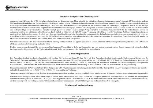 Jahresabschluss 2012 (PDF 100 kB) - IHP Microelectronics