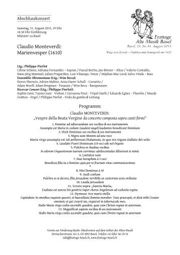 Programm und Text als pdf - zu den Festtagen Alte Musik Basel 2013