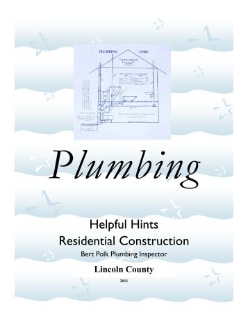 Plumbing Guide - Lincoln County, Oregon