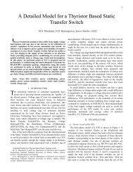 A Detailed Model for a Thyristor Based Static Transfer Switch