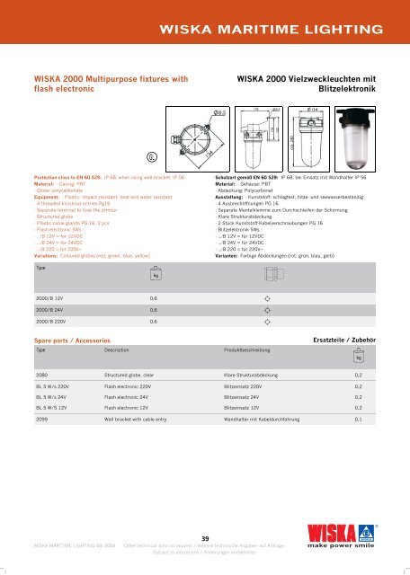 WISKA MARITIME LIGHTING - Ysebaert