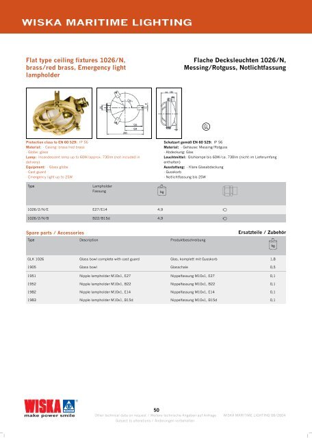 WISKA MARITIME LIGHTING - Ysebaert