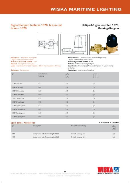 WISKA MARITIME LIGHTING - Ysebaert