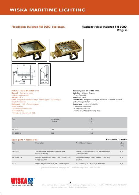 WISKA MARITIME LIGHTING - Ysebaert