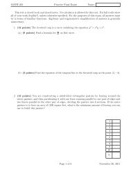 MATH 205 Practice Final Exam Name: This test is closed-book and ...