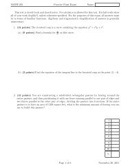 MATH 205 Practice Final Exam Name: This test is closed-book and ...