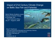 Impact of 21st Century Climate Change on Baltic Sea Fish ... - BALTEX