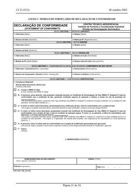 CIRCULAR DE INFORMAÇÃO - Anac