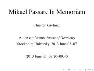 Mikael Passare In Memoriam