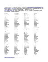 Team Spelling Bee Word List