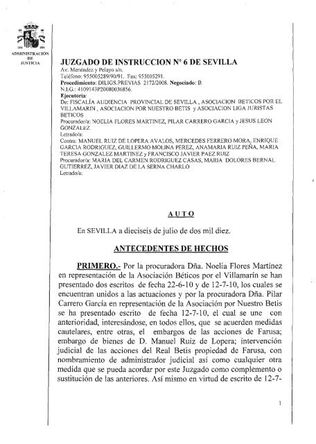 Por la procuradora Dña. Noelia Flores Martínez en representación d