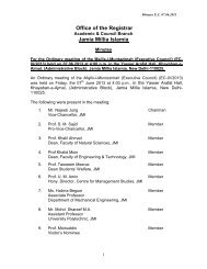 Minutes of Meetings - Jamia Millia Islamia