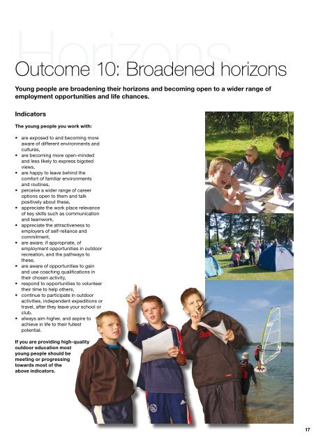 High Quality Outdoor Education - English Outdoor Council