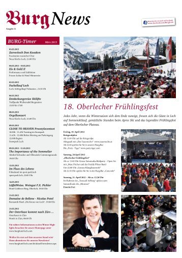 18. Oberlecher Frühlingsfest - BURG Hotel Oberlech