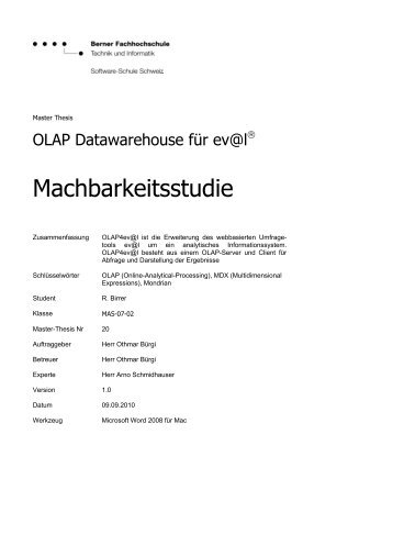 Machbarkeitsstudie