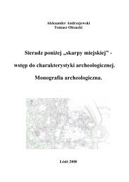 Monografia dotycząca badań archeologicznych - Miasto Sieradz