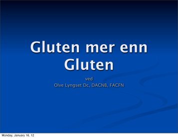 Gluten intoleranse - Sagdalen Rotary Klubb Sagdalen