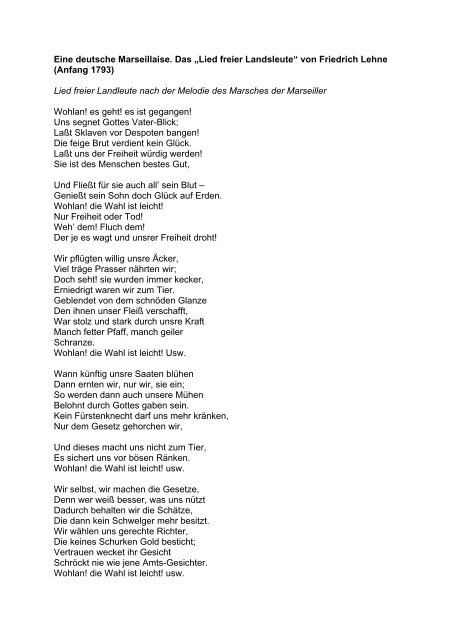 Eine Deutsche Marseillaise Das Demokratiegeschichte