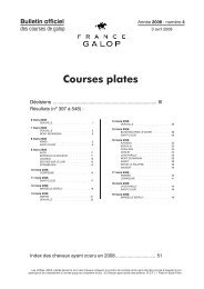 Bo Plat nÂ°1 - France Galop