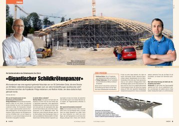 «Gigantischer Schildkrötenpanzer» - Plattform Zukunft Bau