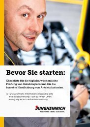 Bevor Sie starten: - Jungheinrich