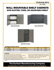 WAll MountAble ShelF CAbinetS - Durham Manufacturing