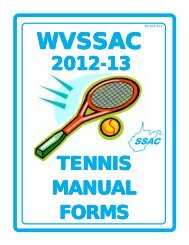Tennis Manual Forms - wvssac