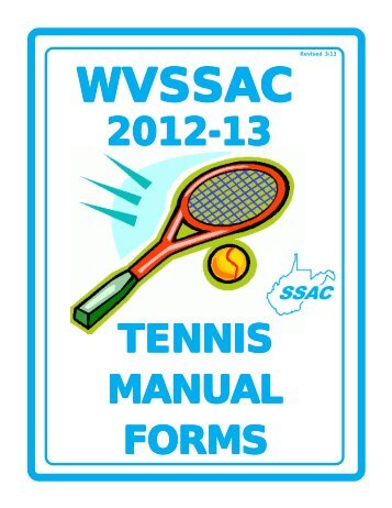 Tennis Manual Forms - wvssac