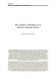 The situation of Modern art in Adorno's Aesthetic Theory - Revista.doc