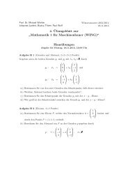 4. ¨Ubungsblatt zur ” Mathematik 1 für Maschinenbauer (WING ...