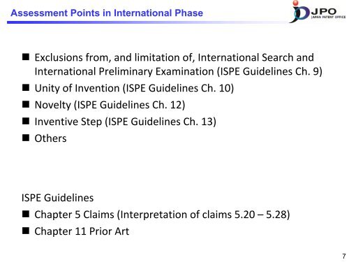 Examination Guidelines for Patentability - WIPO