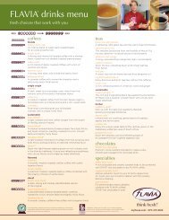 FLAVIA® drinks menu