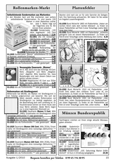 HALLER -JOURNAL - Briefmarken HALLER