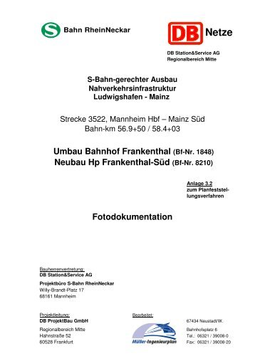 Neubau Hp Frankenthal-Süd (Bf-Nr. 8210) Fotodokumentation ...