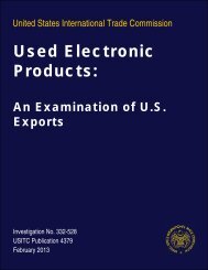 Used Electronic Products: An examination of US Exports - USITC