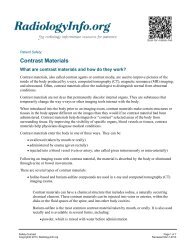 Patient Safety: Contrast Materials - RadiologyInfo