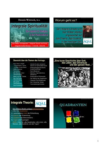 5 - Integrale Spiritualität - Integrales Forum