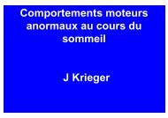 Comportements complexes au cours du sommeil - Sleeponline