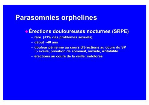 Comportements complexes au cours du sommeil - Sleeponline