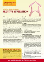 KREATIVE SUPERVISION - Zukunftswerkstatt therapie kreativ