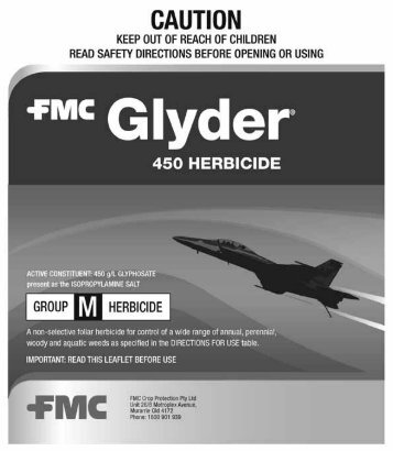 Glyder 450 Herbicide label.pdf - FMC Crop Protection