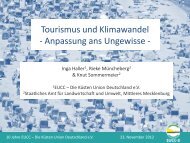 Tourismus und Klimawandel - Anpassung ans Ungewisse -