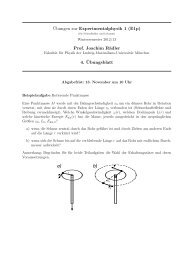 Ubungen zur Experimentalphysik 1 - Fakultät für Physik - Ludwig ...