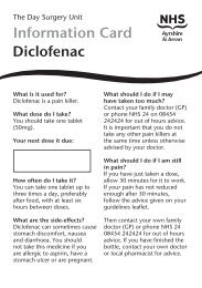 Diclofenac - information card
