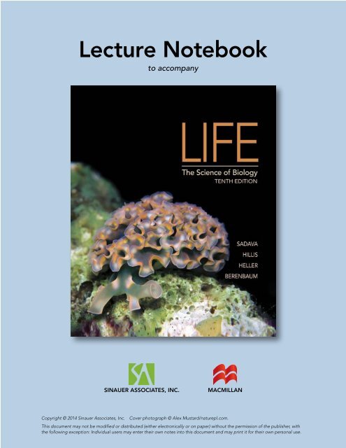 Life: The Science of Biology, 10e - WH Freeman