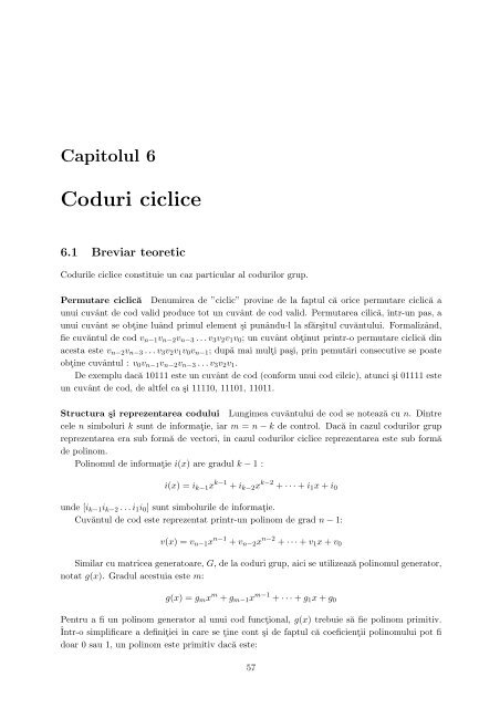 Coduri ciclice - derivat