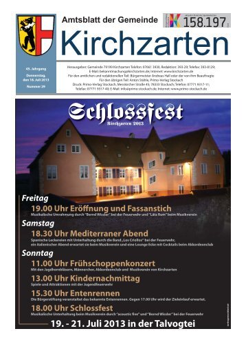 Schlossfest - Gemeinde Kirchzarten