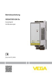 Betriebsanleitung DE - VEGA Grieshaber KG